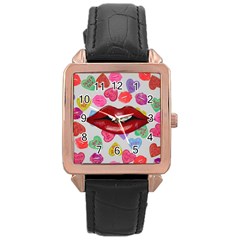 Aahhhh Candy Rose Gold Leather Watch  by dawnsiegler