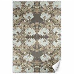 Vintage Daisy Floral Pattern Canvas 24  X 36  by dflcprints