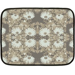 Vintage Daisy Floral Pattern Double Sided Fleece Blanket (mini)  by dflcprints