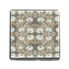 Vintage Daisy Floral Pattern Memory Card Reader (square) by dflcprints