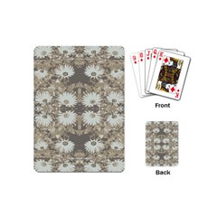 Vintage Daisy Floral Pattern Playing Cards (mini)  by dflcprints