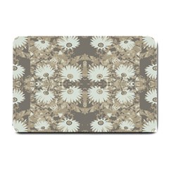 Vintage Daisy Floral Pattern Small Doormat  by dflcprints