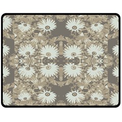 Vintage Daisy Floral Pattern Fleece Blanket (medium)  by dflcprints