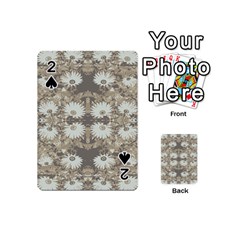 Vintage Daisy Floral Pattern Playing Cards 54 (mini)  by dflcprints