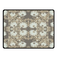 Vintage Daisy Floral Pattern Double Sided Fleece Blanket (small)  by dflcprints