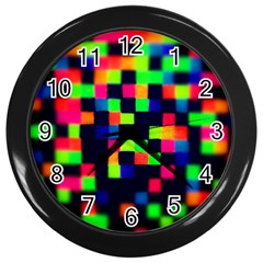 Squares Wall Clocks (black) by dawnsiegler