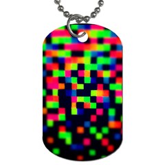 Squares Dog Tag (one Side) by dawnsiegler