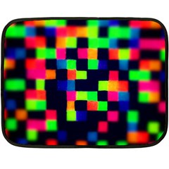 Squares Fleece Blanket (mini) by dawnsiegler