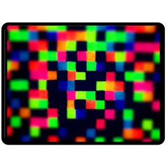 Squares Fleece Blanket (large)  by dawnsiegler