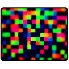 Squares Fleece Blanket (medium)  by dawnsiegler