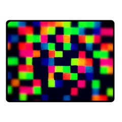 Squares Fleece Blanket (small) by dawnsiegler