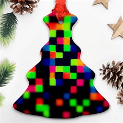 Squares Christmas Tree Ornament (two Sides) by dawnsiegler