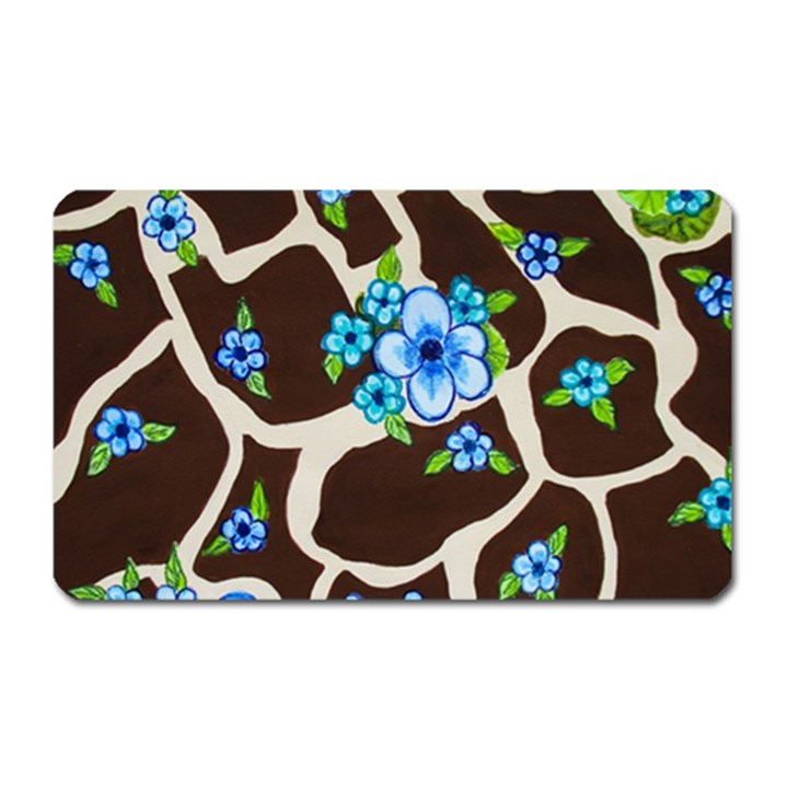 Floral Giraffe Print Magnet (Rectangular)