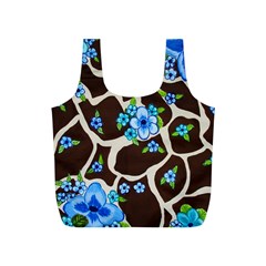 Floral Giraffe Print Full Print Recycle Bags (s)  by dawnsiegler