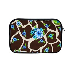 Floral Giraffe Print Apple Macbook Pro 13  Zipper Case by dawnsiegler