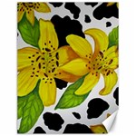 Floral Cow Print Canvas 12  x 16   11.86 x15.41  Canvas - 1