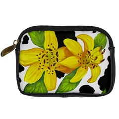 Floral Cow Print Digital Camera Cases by dawnsiegler