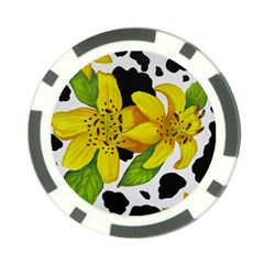 Floral Cow Print Poker Chip Card Guard (10 Pack)