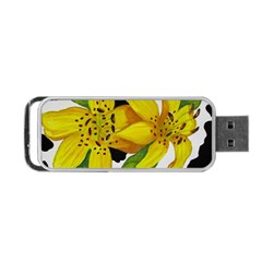 Floral Cow Print Portable Usb Flash (one Side) by dawnsiegler