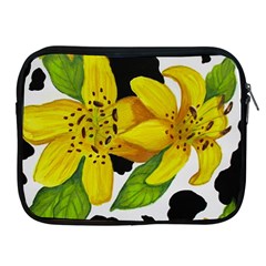 Floral Cow Print Apple Ipad 2/3/4 Zipper Cases by dawnsiegler