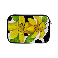 Floral Cow Print Apple Ipad Mini Zipper Cases by dawnsiegler