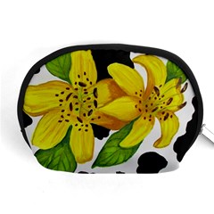 Floral Cow Print Accessory Pouches (medium) 