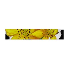 Floral Cow Print Flano Scarf (mini) by dawnsiegler