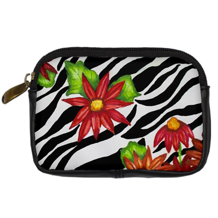 Floral Zebra Print Digital Camera Cases