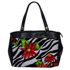 Floral Zebra Print Office Handbags by dawnsiegler