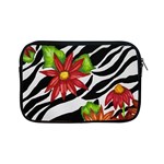 Floral Zebra Print Apple iPad Mini Zipper Cases Front