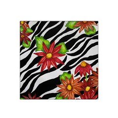 Floral Zebra Print Satin Bandana Scarf