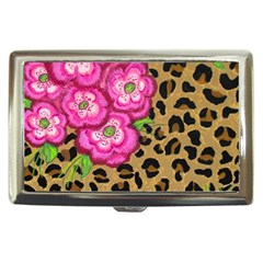 Floral Leopard Print Cigarette Money Cases by dawnsiegler