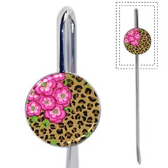 Floral Leopard Print Book Mark by dawnsiegler