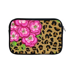 Floral Leopard Print Apple Ipad Mini Zipper Cases by dawnsiegler