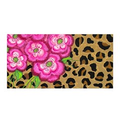 Floral Leopard Print Satin Wrap by dawnsiegler