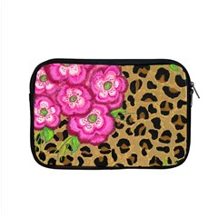 Floral Leopard Print Apple Macbook Pro 15  Zipper Case by dawnsiegler