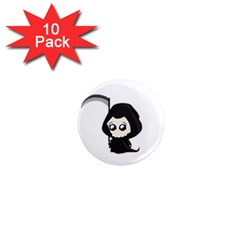 Cute Grim Reaper 1  Mini Magnet (10 Pack)  by Valentinaart