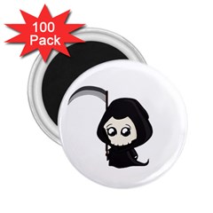 Cute Grim Reaper 2 25  Magnets (100 Pack)  by Valentinaart