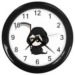 Cute Grim Reaper Wall Clocks (black) by Valentinaart