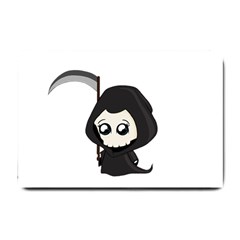 Cute Grim Reaper Small Doormat  by Valentinaart