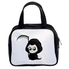 Cute Grim Reaper Classic Handbags (2 Sides) by Valentinaart