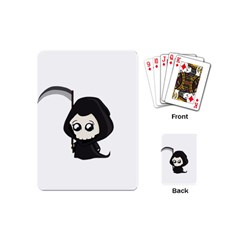 Cute Grim Reaper Playing Cards (mini)  by Valentinaart