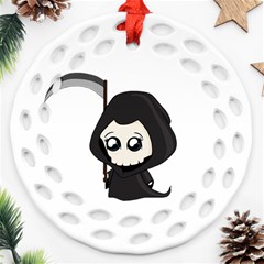 Cute Grim Reaper Ornament (round Filigree) by Valentinaart