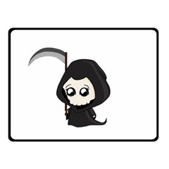 Cute Grim Reaper Double Sided Fleece Blanket (small)  by Valentinaart