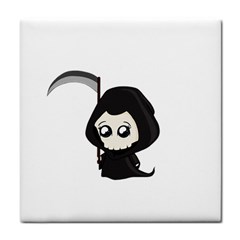 Cute Grim Reaper Tile Coasters by Valentinaart