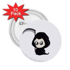 Cute Grim Reaper 2 25  Buttons (10 Pack)  by Valentinaart