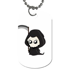 Cute Grim Reaper Dog Tag (one Side) by Valentinaart