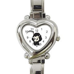 Cute Grim Reaper Heart Italian Charm Watch by Valentinaart