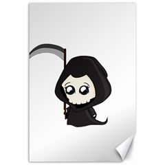 Cute Grim Reaper Canvas 24  X 36  by Valentinaart