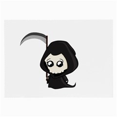 Cute Grim Reaper Large Glasses Cloth (2-side) by Valentinaart